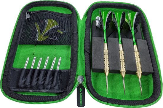 ABC Darts - Freedom Dartpijlen 23 Gram - Opbergmap - Groen van ABC Darts — afbeelding 2
