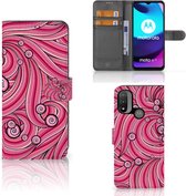 Hoesje ontwerpen Motorola Moto E20 | E30 | E40 GSM Hoesje Swirl Pink