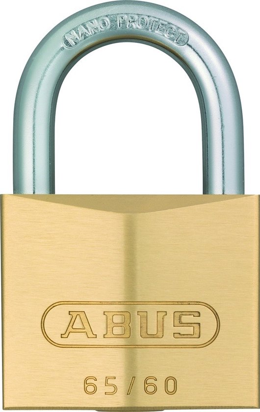 ABUS Hangslot - 20mm - messing/beugel gehard staal