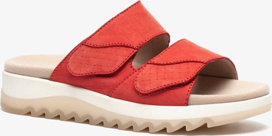 Softline dames slippers - Rood - Maat 41 - Echt leer - Uitneembare zool |  bol.com