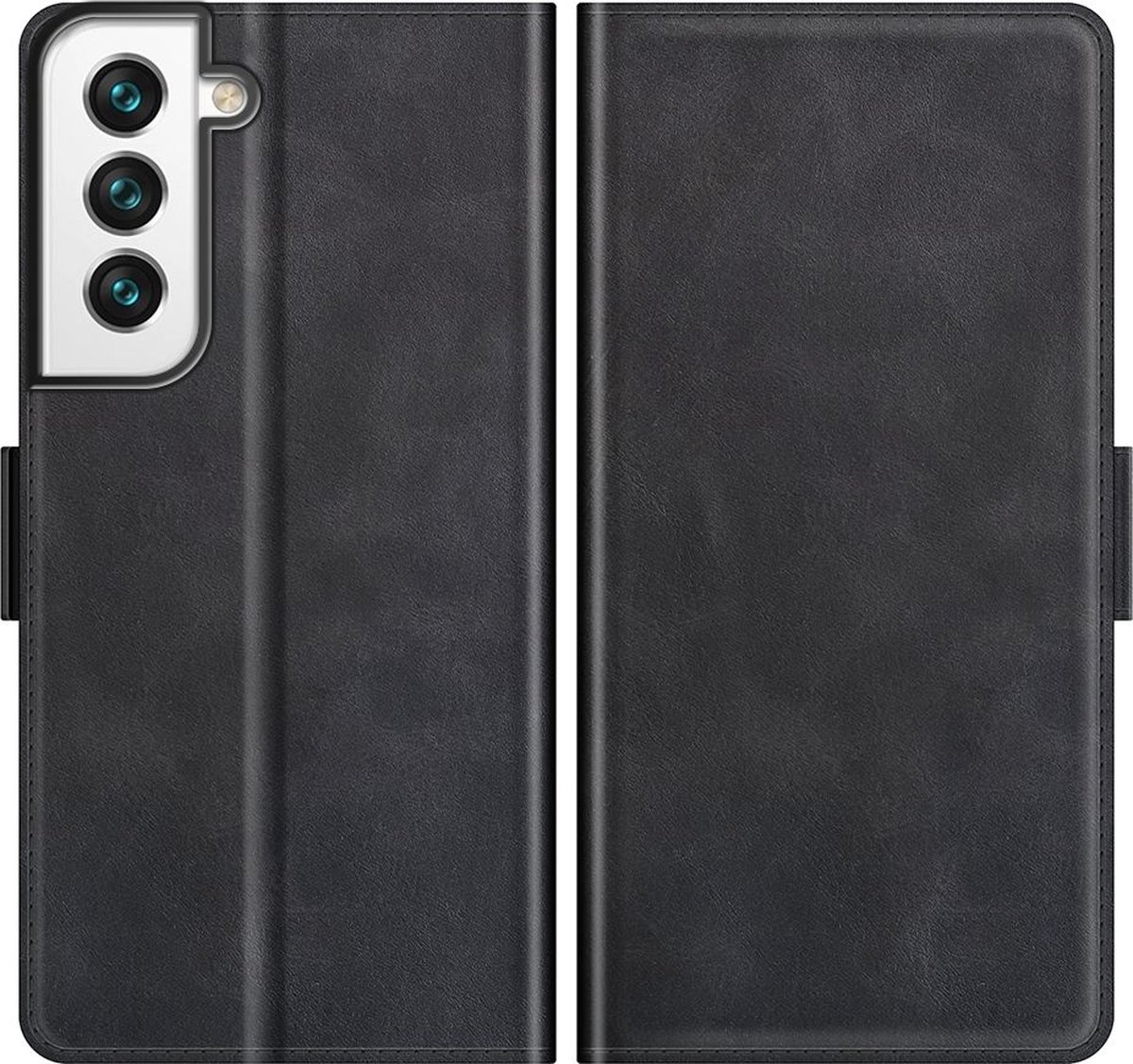 Mobigear Telefoonhoesje geschikt voor Samsung Galaxy S22 Hoesje | Mobigear Slim Magnet Bookcase Portemonnee | Pasjeshouder voor 3 Pasjes | Telefoonhoesje voor Pinpas / OV Kaart / Rijbewijs - Zwart