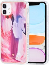 UNIQ Classic Case iPhone 11 TPU Backcover hoesje - Graffiti Pink