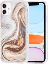 UNIQ Classic Case iPhone 11 TPU Backcover hoesje - Marble Brown