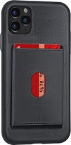 UNIQ Accessory Card Series Apple iPhone 11 Pro Max Zwart Backcover hoesje Pasjeshouder