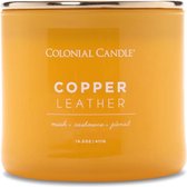 Colonial Candle – Pop Of Color Copper Leather - 411 gram