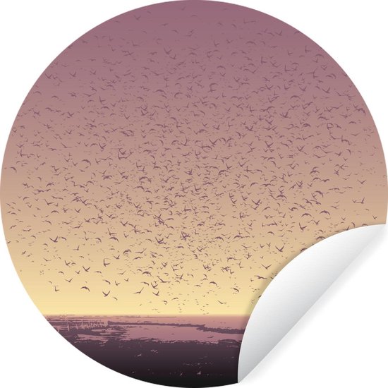 Décoration Oiseaux Métal Volée - Silhouettes Multicolores - Pour Jardin Ou Intérieur