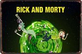 Retro Muur Decoratie uit Metaal Rick and Morty 20