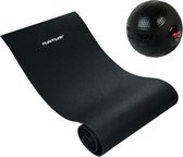 Tunturi - Fitness Set - Fitnessmat 160 x 60 x 0,7 cm - Slam Ball 10 kg