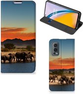 Telefoon Hoesje OnePlus Nord 2 5G Wallet Book Case Olifanten