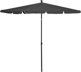 vidaXL Parasol met paal 210x140 cm antracietkleurig