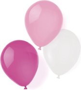 Amscan Ballonnen 25,4 Cm Latex Roze/wit 8 Stuks