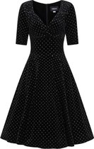 Golden Polka Dot Dress in Swing Vintage Jaren 50 Stijl