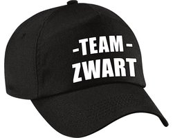 Team zwart petje - volwassenen - voor bedrijfsuitje / sportdag / training - baseballcap