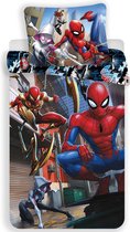 SpiderMan Dekbedovertrek Action - Eenpersoons - 140  x 200 cm - Multi