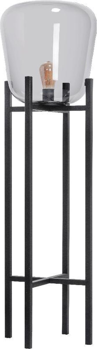 Expo Trading Benn staande lamp | 126 cm hoog | Ø36 cm | rook glas