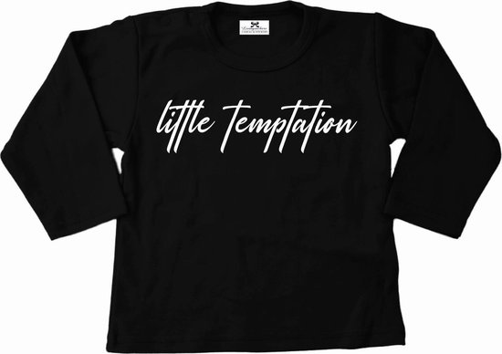 T-shirt lange mouw-kraam cadeau-origineel cadeau baby shirt-baby en peuter Little temptation shirt-Maat 62