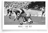 Walljar - NEC - AZ 67 '80 - Zwart wit poster.