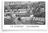 Walljar - FC Utrecht - Feyenoord '81 - Zwart wit poster