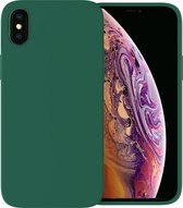 Ceezs telefoonhoesje geschikt voor Apple iPhone X hoesje siliconen - backcover - optimale bescherming - / geschikt voor Apple iPhone Xs hoesje siliconen - backcover - optimale bescherming - groen