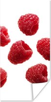 Poster Fruit - Framboos - Wit - 60x120 cm