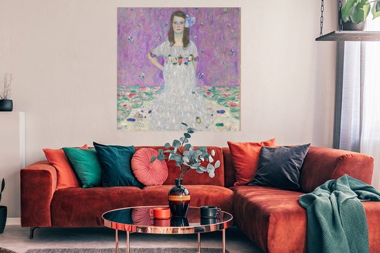 Affiche Portrait de Mada Primavesi - Peinture de Gustav Klimt - 100x100 cm XXL