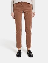 GERRY WEBER Dames Slim fit 5-pocket-model van fluweel Toffee-44