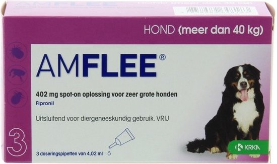 Amflee Spot-on Hond (boven 40kg) - 3 Pipetten