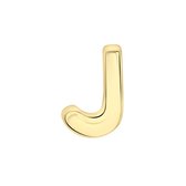 Gerecycled stalen goldplated charm letter - j