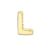 Gerecycled stalen goldplated charm letter - l