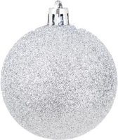 AUTOUR DE MINUIT Set van 8 glitterballen - Ø5 cm - Zilvergrijs