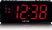 Lenco CR-30BK - Wekkerradio met groot 3 inch LED scherm - Zwart