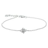 The Jewelry Collection Armband Zirkonia 16,5 + 2,5 cm - Zilver