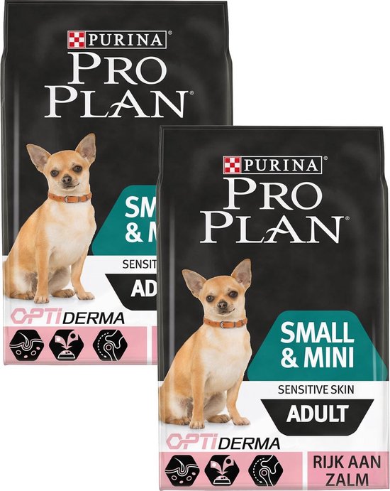 fluctueren Scheiden Koken Pro Plan Dog Adult Small & Mini Breed Sensitive - Hondenvoer - 2 x Zalm 3  kg | bol.com