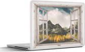 Laptop sticker - 11.6 inch - Doorkijk - Herfst - Berg - 30x21cm - Laptopstickers - Laptop skin - Cover
