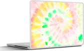 Laptop sticker - 11.6 inch - Zomer - Tie dye - Groen - 30x21cm - Laptopstickers - Laptop skin - Cover