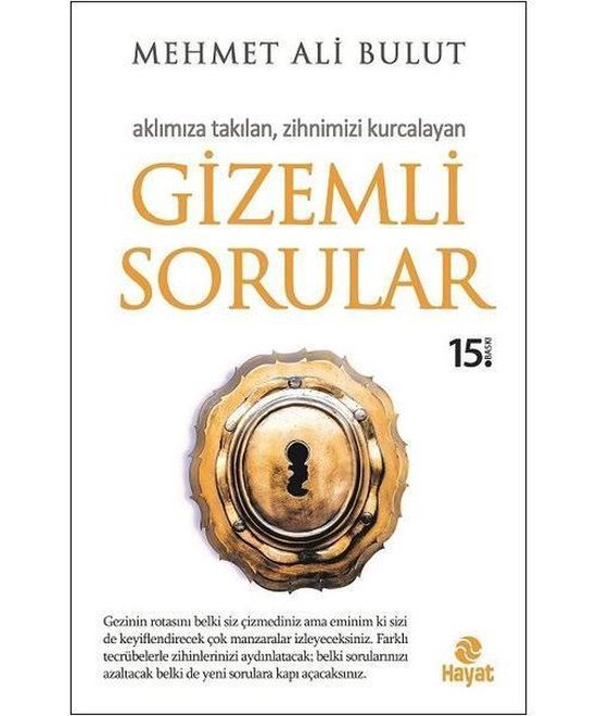 Boekomslag met de titel GIZEMLI SORULAR en een afbeelding van een sleutelgat.