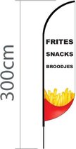 Proflag Beachflag Convex S - 60x240 cm. - SNACKBAR - Vlag Los