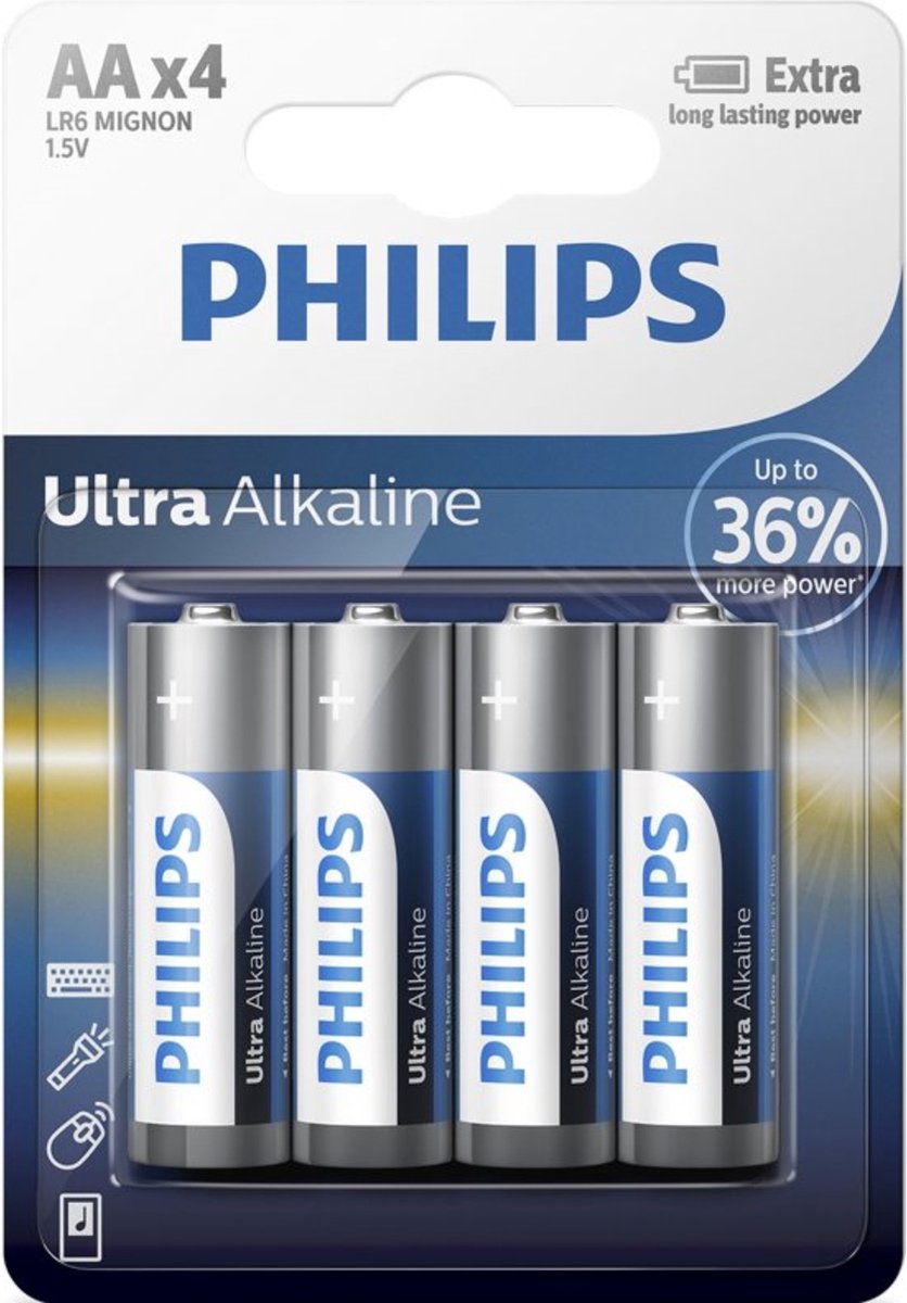 Philips AA Ultra Alkaline Batterijen