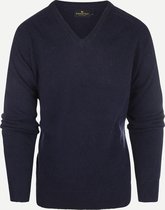 Steppin' Out Herfst/Winter 2021 Trui Lamswol Vneck Mannen - Regular Fit - Wol - Blauw (3XL)