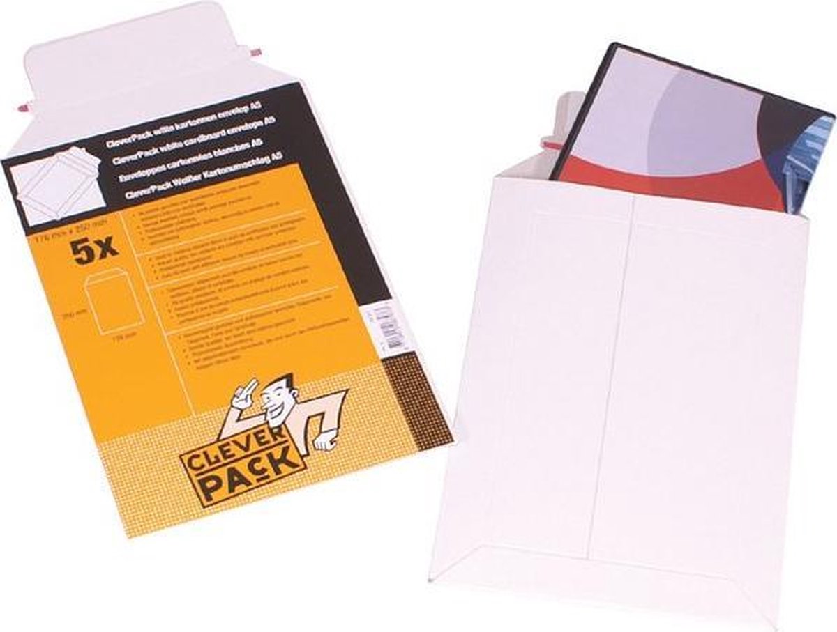 Cleverpack enveloppe d'expédition A4, ft 240 x 315 mm , paquet de 5 pièces