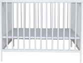 Prénatal Basis Babybox – In Hoogte Verstelbare Kinderbox – Stevige Baby Box –– Ronde Spijlen - 100 x 75 cm – Wit