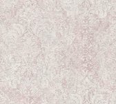 Livingwalls Mata Hari - Vintage behang - Ornamenten, bloemen en glitters - roze wit crème zilver - 1005 x 53 cm