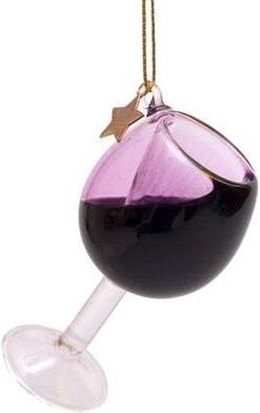 Ornament glass red wine glass H7cm bol
