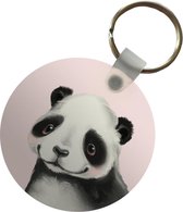 Porte-clés - Panda - Enfants - Rose - Plastique - Rond
