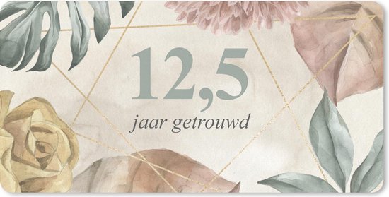 Bureaumat - Huwelijk - 12 5 jaar getrouwd - Feest - 80x40 - Muismat