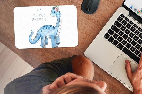 Muismat 27x18 cm - Mousepad Dinosaurus - Kinderkamer - Sweet Dreams - Jongens - Meisjes - Kinderen - Muismatten