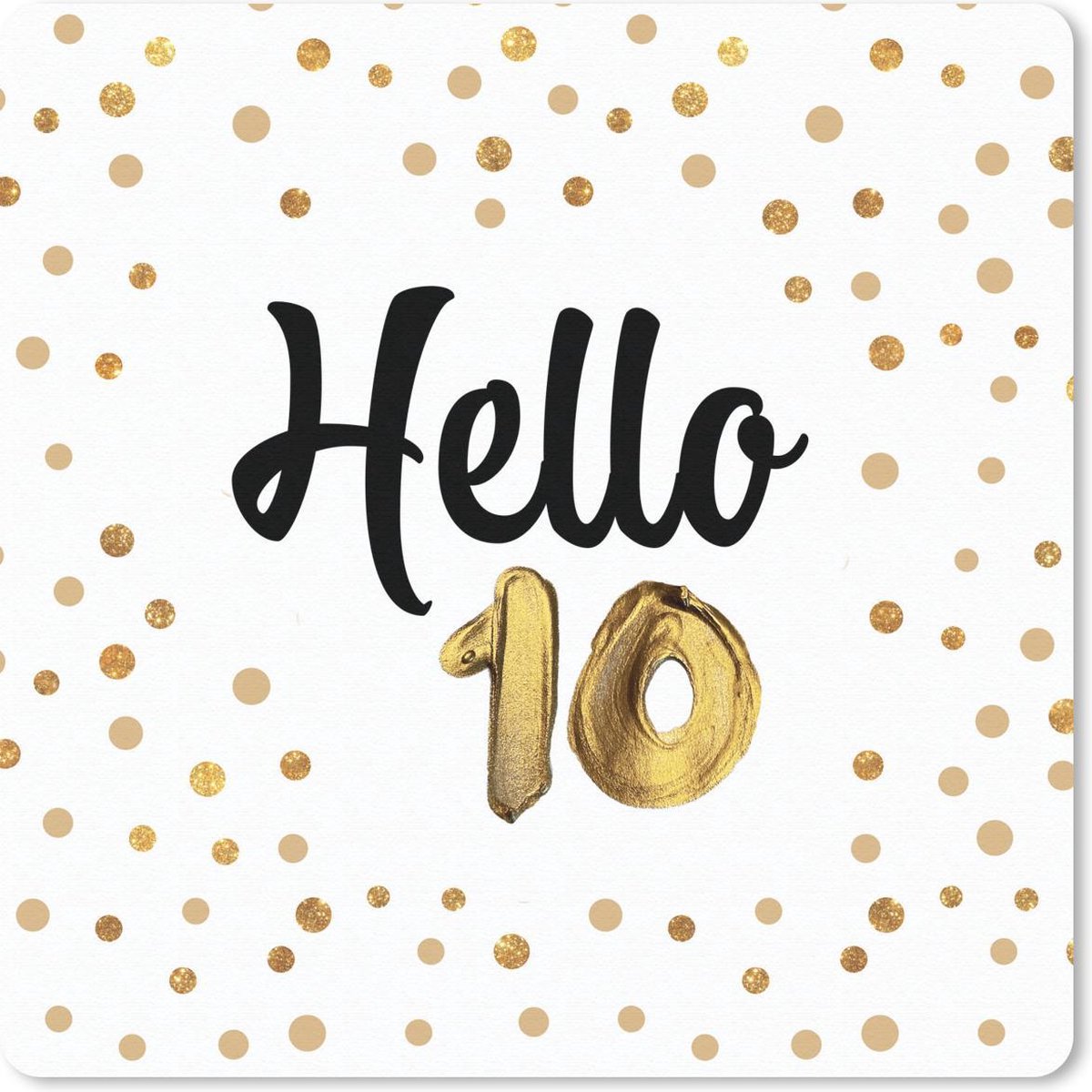 Muismat 30x30 cm - Mousepad Jubileum - Goud - Wit - Muismatten