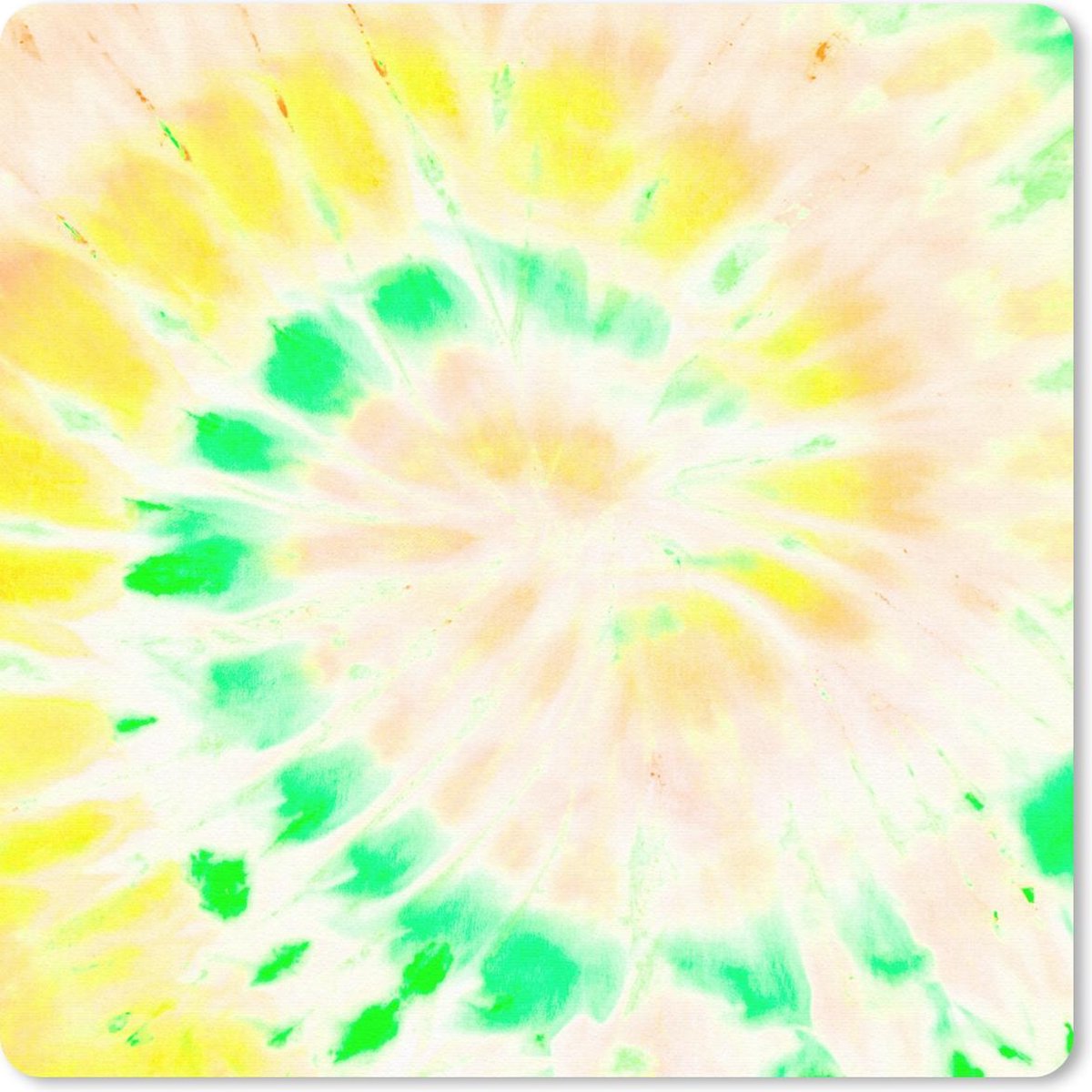 Muismat 20x20 cm - Mousepad Tie dye - Groen - Wit - Muismatten