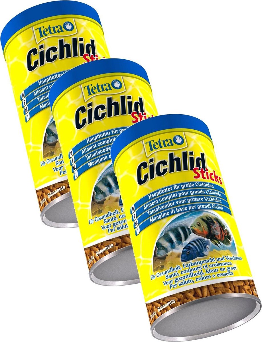 Tetra Cichlid Sticks - Vissenvoer - 3 x 500 ml