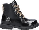 Ton & Ton Hedvig Veterboots - Laarzen Met Veters - Meisjes - Zwart - Maat 29